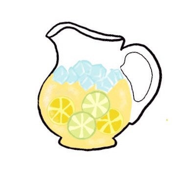 Fresh Homemade Lemonade. Pitcher Of Lemonade Stock Clipart