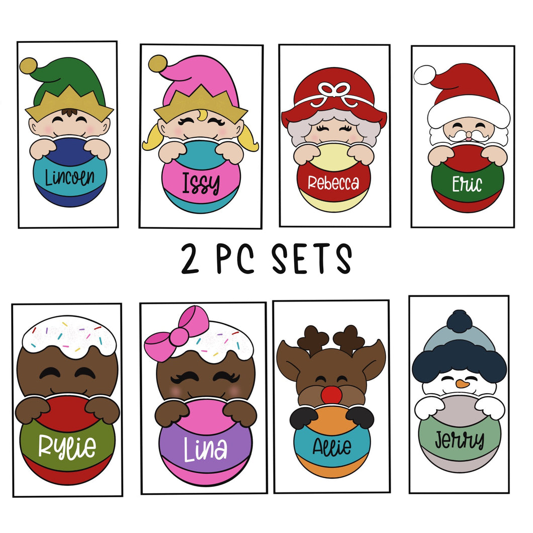 2 PC Christmas Character Sets